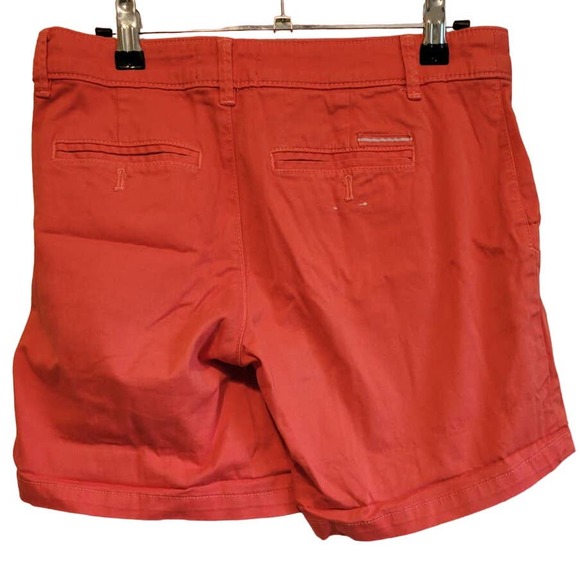 Chino by Anthropologie Womens Shorts Size 25 Orange Cotton - Picture 2 of 3